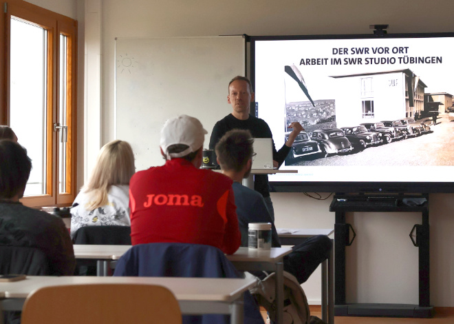 Infos über den SWR im Rahmen von "Journalismus macht Schule"